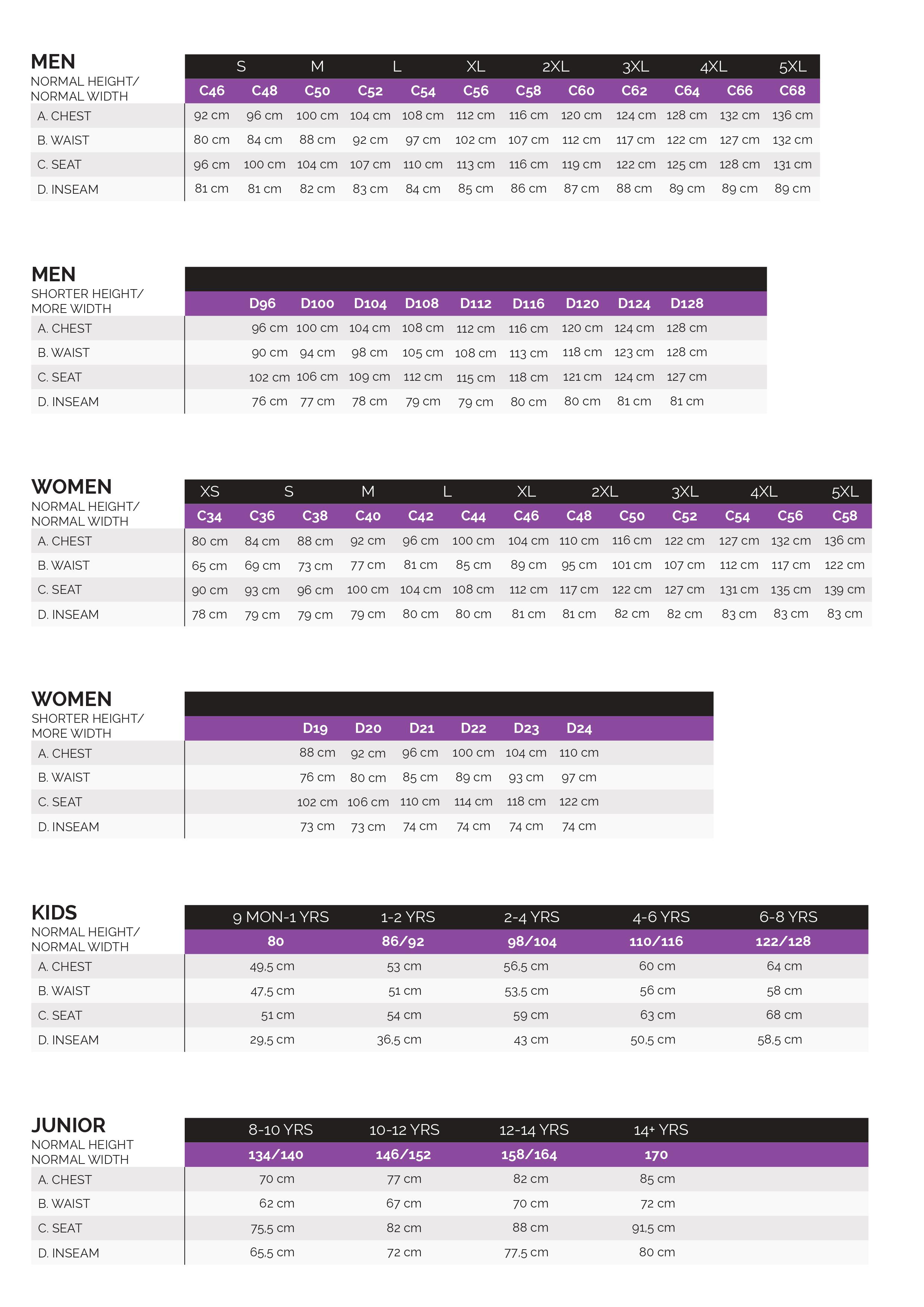 Size guide